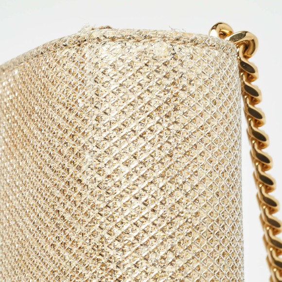 Saint Laurent  Gold Glitter Kate Tassel Wallet On Chain - Picture 7 of 8